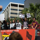 Black Lives Matter demonstrators express themselves at one of several May Day marches on May 1, 2016, in Los Angeles.
David McNew/Getty Images